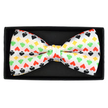 Load image into Gallery viewer, Men's Poker Card Suits Pattern Banded Bow Tie
