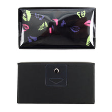 Load image into Gallery viewer, Men's Lips & Kiss Pattern Banded Bow Tie – Neon Print