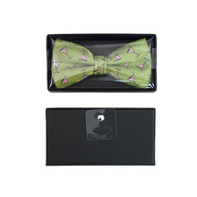 Load image into Gallery viewer, Men's Martini Glass Pattern Banded Bow Tie