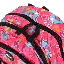 Load image into Gallery viewer, Parquet Guitar Pattern Pink Novelty Backpack