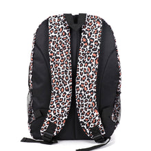 Load image into Gallery viewer, Cheetah print school bag with black trim