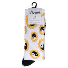 Load image into Gallery viewer, Men's Yin Yang Sunflower Ribbed Socks