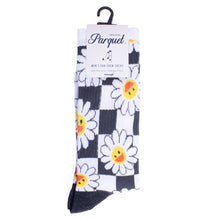 Load image into Gallery viewer, Men's Checker Daisy Ribbed Socks