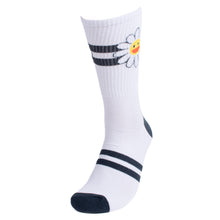 Load image into Gallery viewer, Men's Retro Stripe Daisy Ribbed Socks