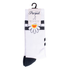 Load image into Gallery viewer, Men's Retro Stripe Daisy Ribbed Socks