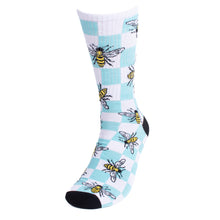 Load image into Gallery viewer, Men's Checker Bumble Bee Ribbed Socks