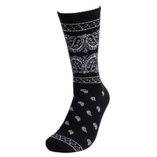 Load image into Gallery viewer, Men's Ribbed Paisley Bandana Novelty Socks
