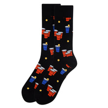 Load image into Gallery viewer, Men's Beer Pong Novelty Socks