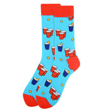 Load image into Gallery viewer, Men's Beer Pong Novelty Socks