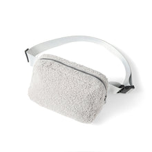 Load image into Gallery viewer, Nollia Cozy Sherpa Waist Bag in silver