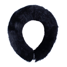 Load image into Gallery viewer, Nollia black faux fur headband front view