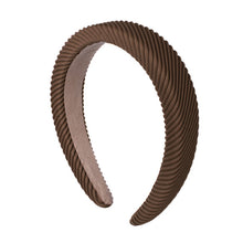 Load image into Gallery viewer, Nollia brown twill ribbed padded headband