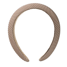Load image into Gallery viewer, Nollia taupe twill ribbed padded headband