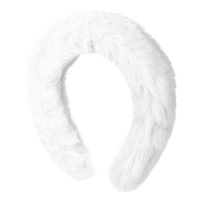 Load image into Gallery viewer, Nollia white faux fur headband winter fashion
