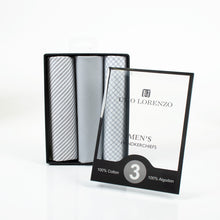Load image into Gallery viewer, Men's Boxed Fancy Cotton Handkerchiefs 3 Piece Set