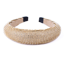 Load image into Gallery viewer, Nollia “C” Shaped Padded Headband with Rhinestones – Glam Padded Hair Accessory