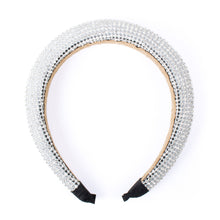 Load image into Gallery viewer, Nollia “C” Shaped Padded Headband with Rhinestones – Glam Padded Hair Accessory
