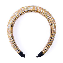 Load image into Gallery viewer, Nollia “C” Shaped Padded Headband with Rhinestones – Glam Padded Hair Accessory
