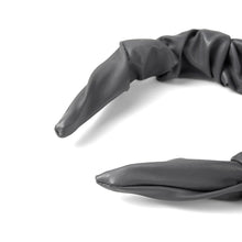 Load image into Gallery viewer, Nollia Wrinkled Faux Leather Headband – Chic Textured Hair Accessory (2 Colors)