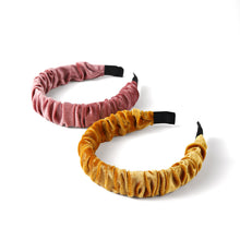 Load image into Gallery viewer, Nollia C-Shaped Velvet-Feel Scrunchie Headband – Soft Luxe Hair Accessory (5 Colors)