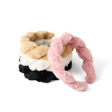 Load image into Gallery viewer, Nollia C-Shaped Faux Fur Twisted Headband – Cozy Winter Hair Accessory (4 Colors)