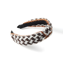Load image into Gallery viewer, Nollia C-Shaped Woven Houndstooth Headband – Wool-Feel Elegant Hair Accessory