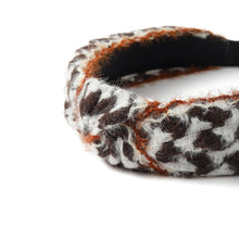Load image into Gallery viewer, Nollia C-Shaped Woven Houndstooth Headband – Wool-Feel Elegant Hair Accessory
