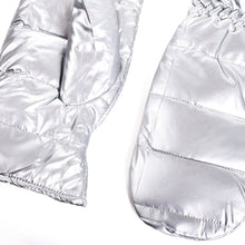 Load image into Gallery viewer, Ladies Metallic Fabric Puff Padded Mitten
