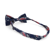 Load image into Gallery viewer, Parquet boxed paisley bow tie showcased