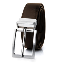 Load image into Gallery viewer, Reversible Genuine Leather Belt with Rotated Buckle