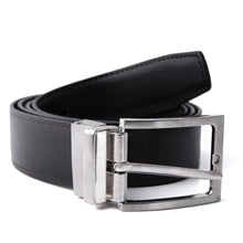 Load image into Gallery viewer, Reversible Genuine Leather Belt with Rotated Buckle