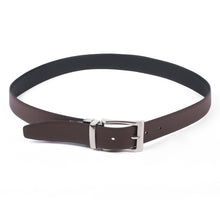 Load image into Gallery viewer, Umo Lorenzo Men's Reversible Genuine Leather Dress Belt – Black & Brown