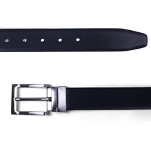 Load image into Gallery viewer, Umo Lorenzo Men's Reversible Genuine Leather Dress Belt – Black & Brown