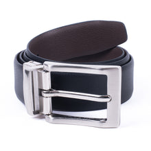 Load image into Gallery viewer, Umo Lorenzo Men's Reversible Genuine Leather Dress Belt – Black & Brown