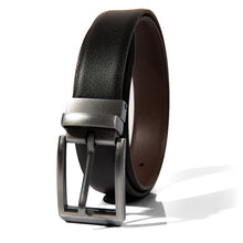 Load image into Gallery viewer, Umo Lorenzo Men's Reversible Genuine Leather Dress Belt – Black & Brown