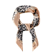 Load image into Gallery viewer, Satin Polyester Leopard Baroque Print Scarf