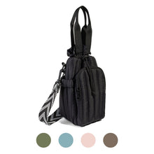 Load image into Gallery viewer, Nollia Quilted Nylon Water Bottle Holder - Stylish & Functional Crossbody - 5 Colors