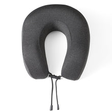 Load image into Gallery viewer, U-shaped memory foam neck pillow for travel in black top view