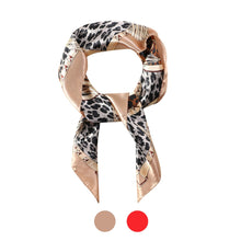 Load image into Gallery viewer, Satin Polyester Leopard Baroque Print Scarf
