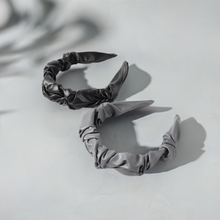 Load image into Gallery viewer, Nollia Wrinkled Faux Leather Headband – Chic Textured Hair Accessory (2 Colors)