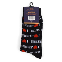 Load image into Gallery viewer, Men's "I Love Jesus" Novelty Socks