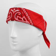 Load image into Gallery viewer, Cotton Bandana Navy & Red Duo Pack