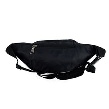 Load image into Gallery viewer, black tactical fanny pack rear view