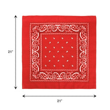 Load image into Gallery viewer, Cotton Bandana Red & White Duo Pack