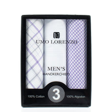 Load image into Gallery viewer, Men's Boxed Fancy Cotton Handkerchiefs 3 Piece Set