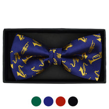 Load image into Gallery viewer, Men's Brass Instruments Banded Bow Tie