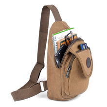Load image into Gallery viewer, Crossbody Canvas Sling Bag Backpack with Adjustable Strap