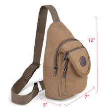 Load image into Gallery viewer, Crossbody Canvas Sling Bag Backpack with Adjustable Strap