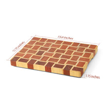 Load image into Gallery viewer, Handcrafted 3D Checkered Acacia Wood Cutting Board