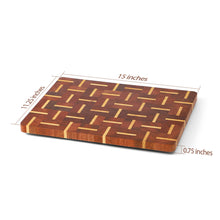 Load image into Gallery viewer, Handcrafted 3D Checkered Acacia Wood Cutting Board